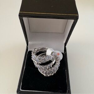 Bomb Party Delicates UNICORN ALERT Blue Moonstone Diamond CZ Rhodium Plating